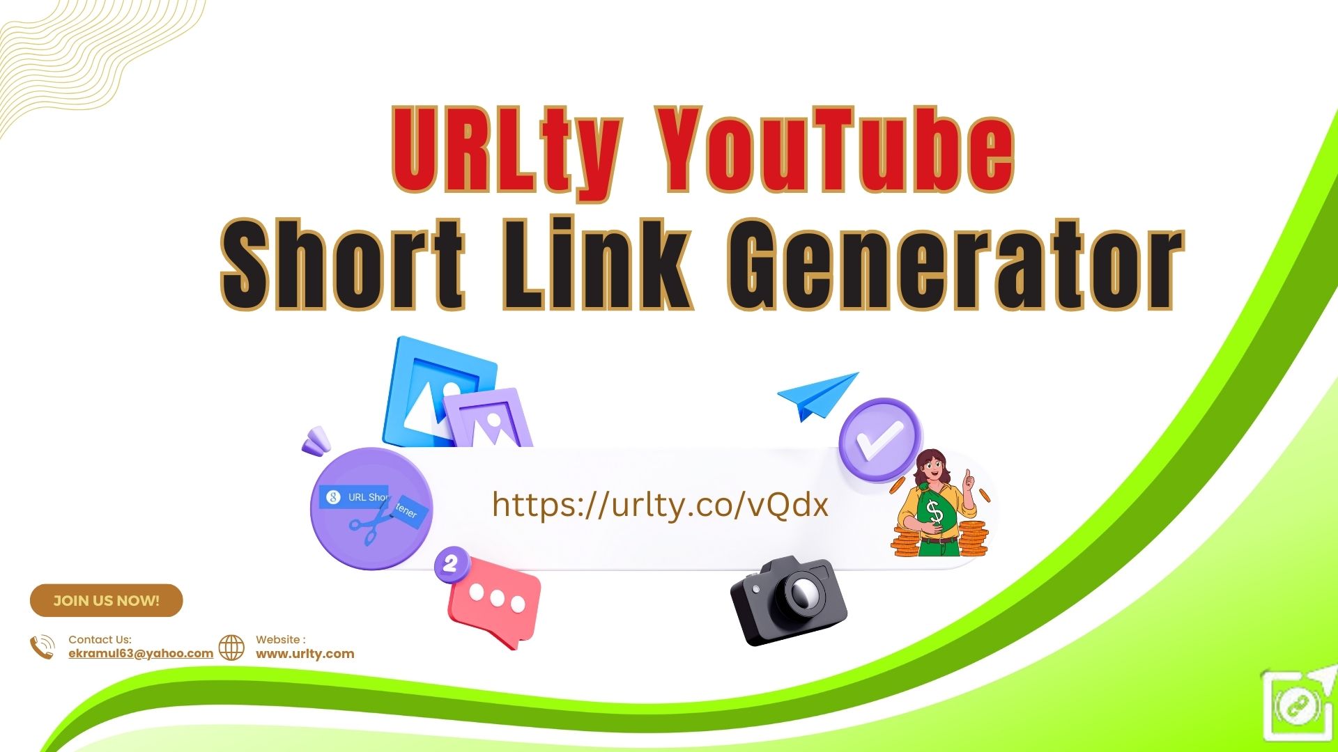 Urlty YouTube Short Link Generator Free